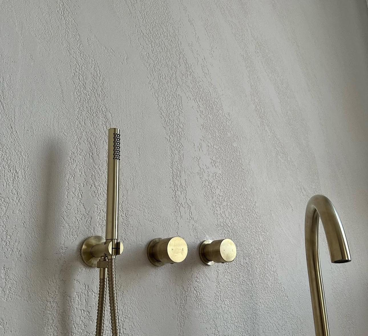 Brass bath & shower mixer set — plumbing work completed in Kiama Downs by Shellharbour Plumbing (licensed Illawarra plumber)