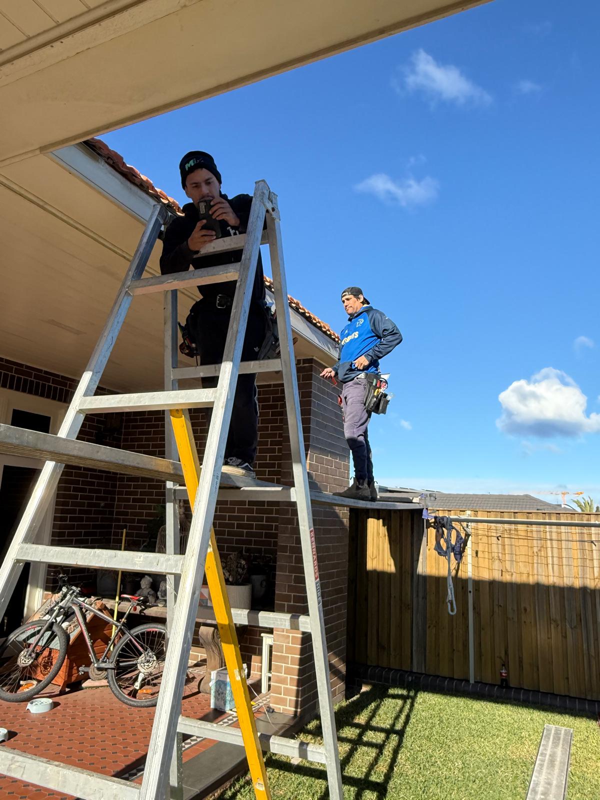 Gutter & fascia install — team on site — Roof Plumbing plumbing job in Albion Park by a licensed Shellharbour plumber